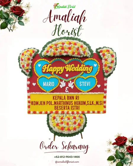 Papan Bunga Pernikahan Plalangan